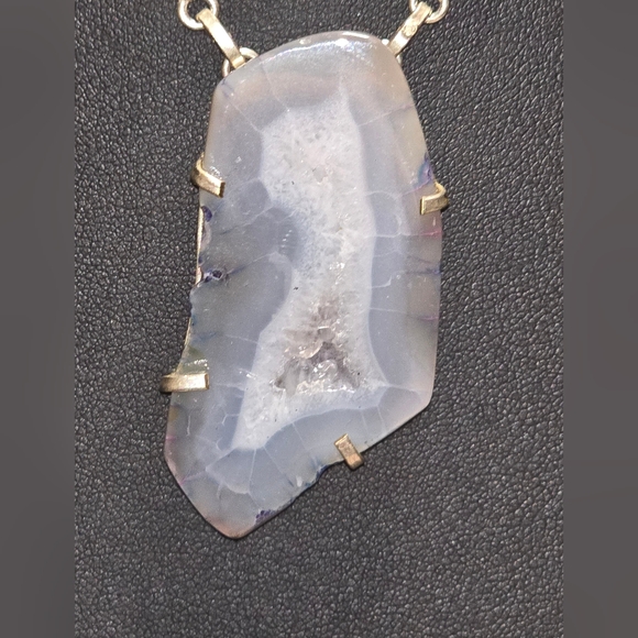 Fierce Handmade Forward Facing Natural Crystal Silver Necklace - Picture 1 of 5